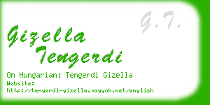 gizella tengerdi business card